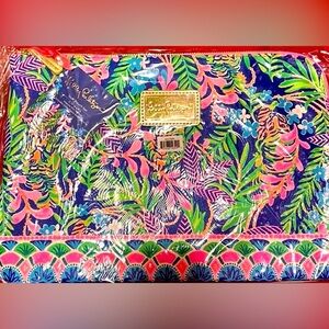 Lily Pulitzer NWT “Tech Pouch Set” 12.75”w X 9”high interior pen pocket/ pouch